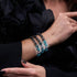 Obsidian | Silver | Firefly Glass Pebble Bracelet